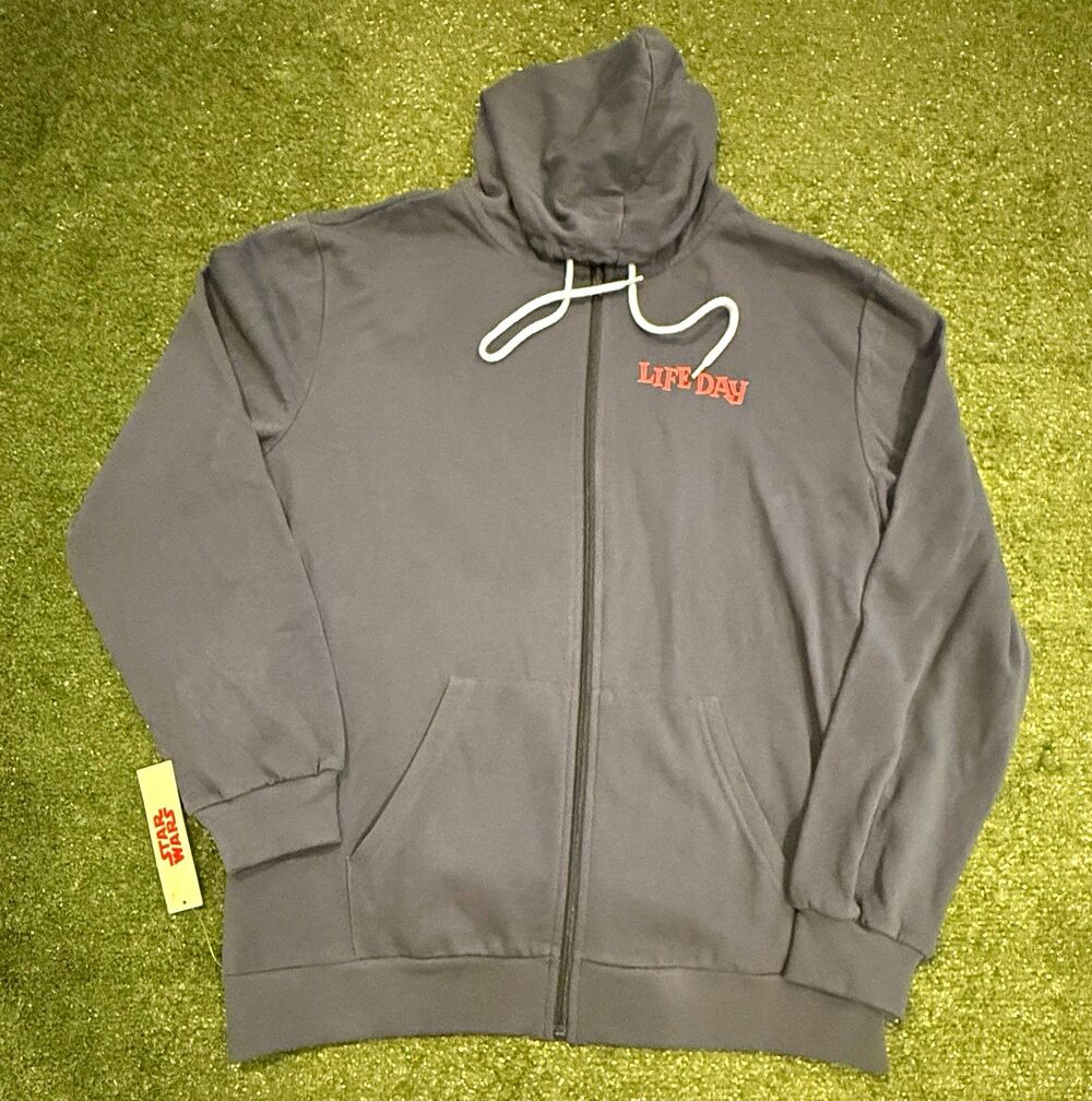 Star Wars Life Day Full Zip Hoodie Jacket Ewoks - Caravan of Courage sz Large